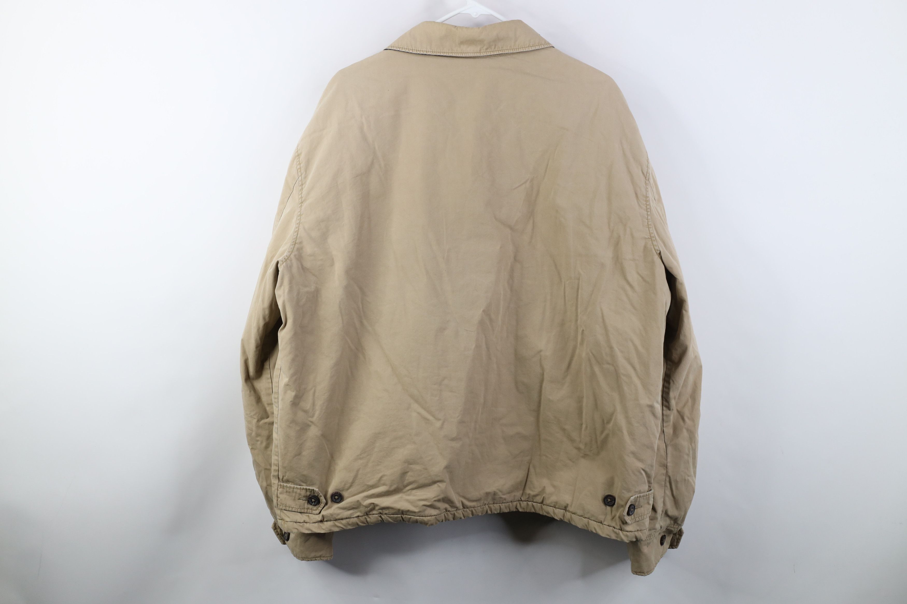Ralph Lauren Vintage Ralph Lauren Lined Full Zip Bomber Jacket Beige Size US XXL / EU 58 / 5 - 14 Thumbnail