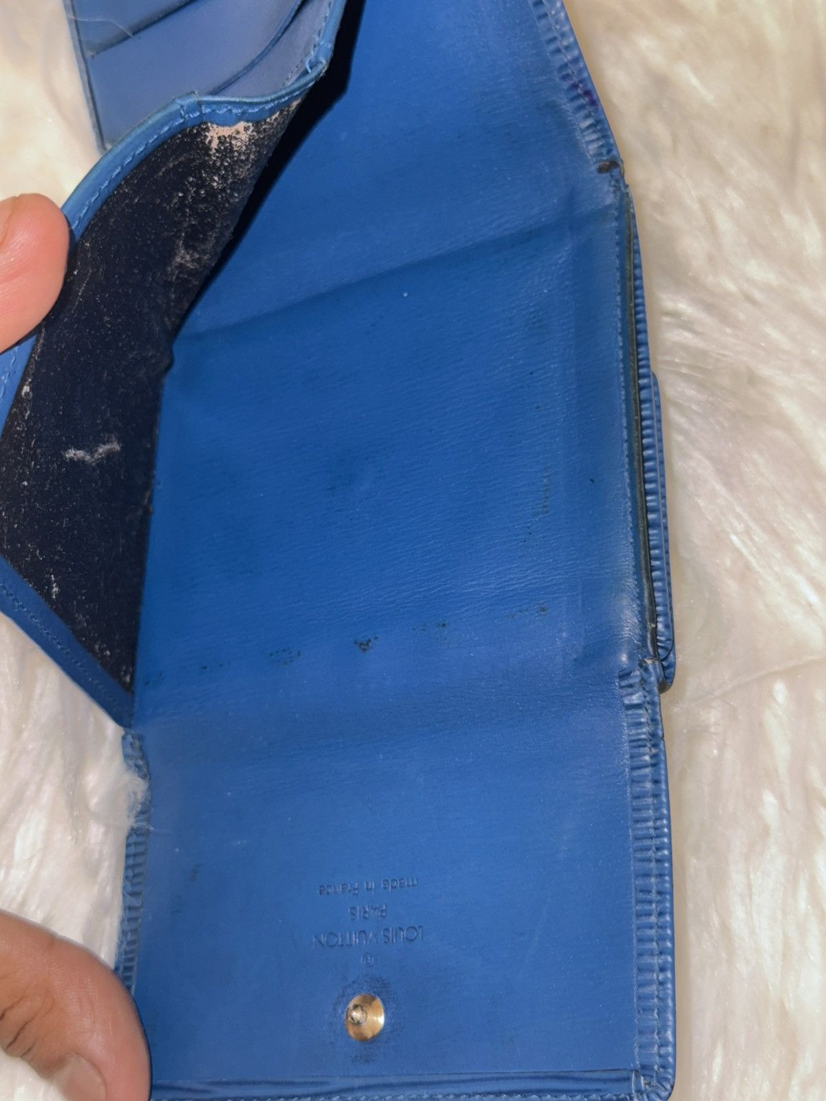 Louis Vuitton Louis Vuitton Blue Epi Wallet Size ONE SIZE - 14 Thumbnail