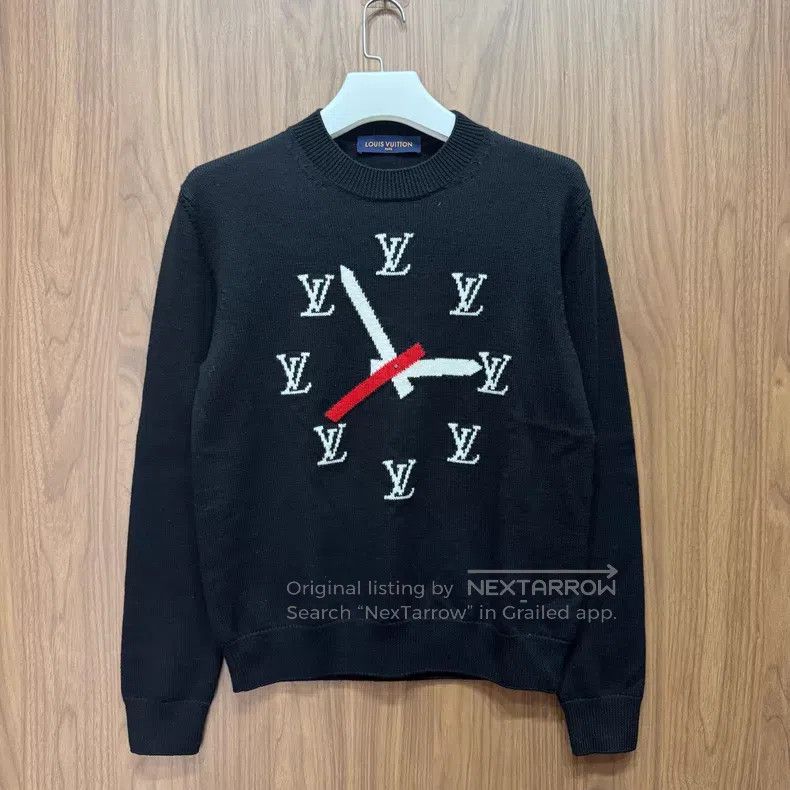 Louis Vuitton Louis Vuitton SS23 Black Clock Time Sweater Size US S / EU 44-46 / 1 - 1 Thumbnail