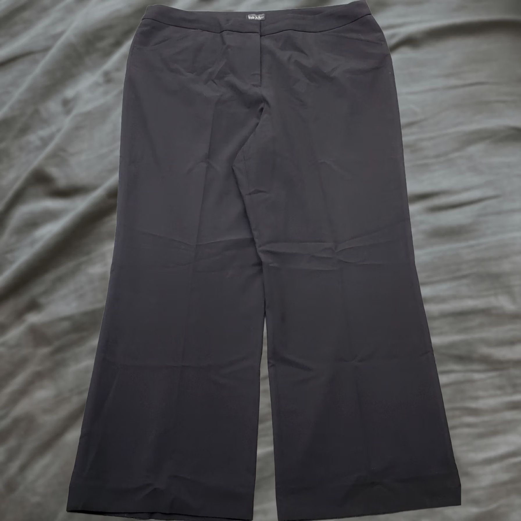 Nicole Miller Nicole Miller Essential Dress Pants Womens 16 Black Boot Leg Mid Rise NFMM7305 Mens? Womens Size 38" / US 16 / IT 52 - 1 Thumbnail