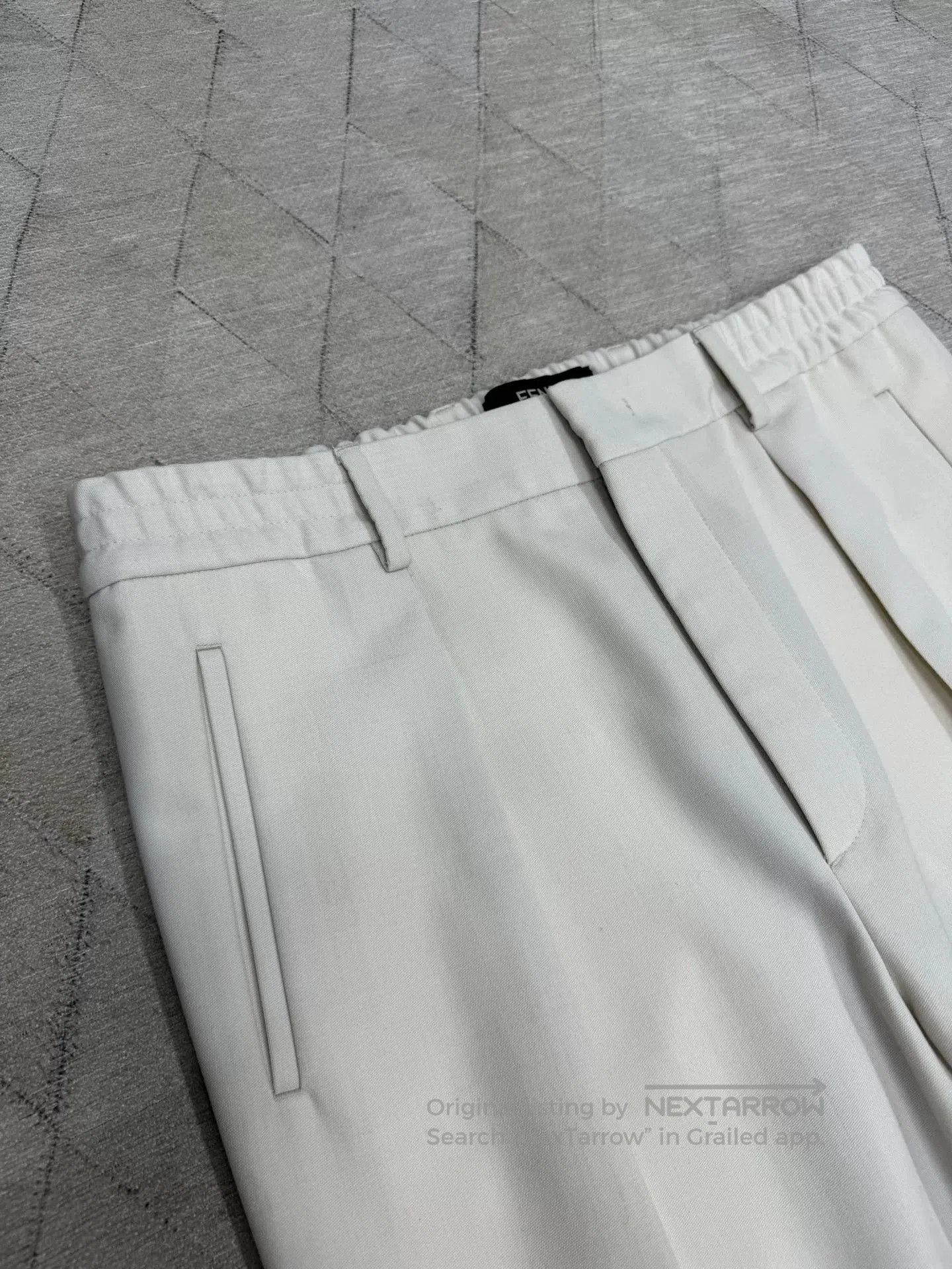 Fendi Fendi Spring Summer Ivory Wool Trousers. Size US 32 / EU 48 - 3 Thumbnail