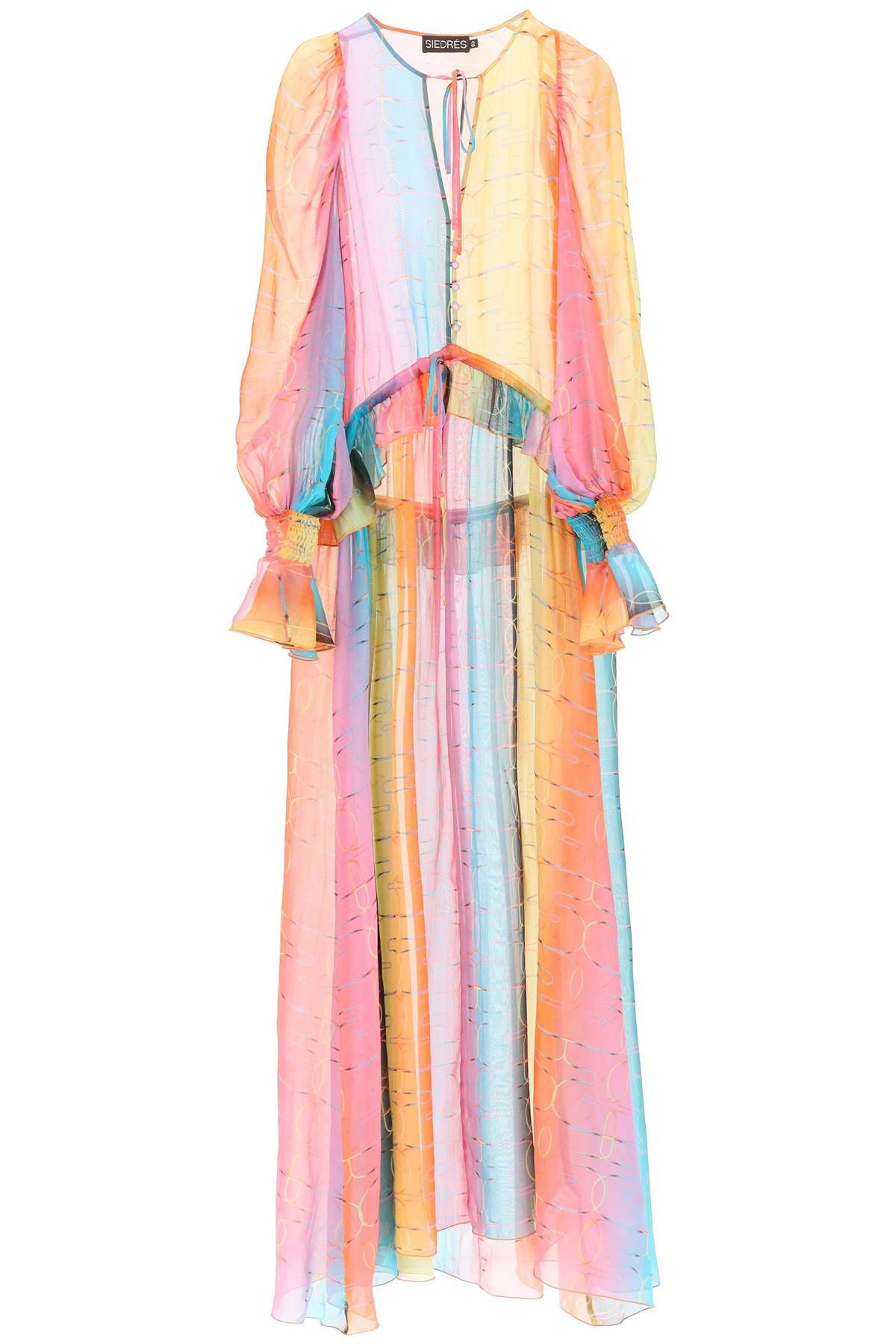 image of Siedres 'alora' Long Silk Chiffon Dress, Women's (Size XS)
