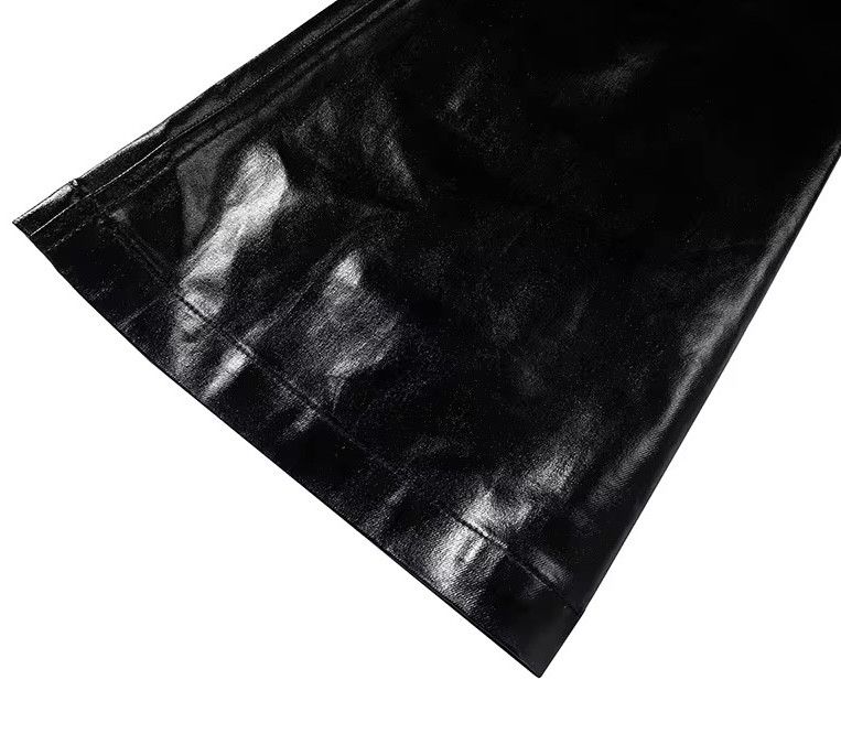 Japanese Brand × Jean Glossy Pu Leather Oversized Flared Jeans Size US 30 / EU 46 - 12 Thumbnail