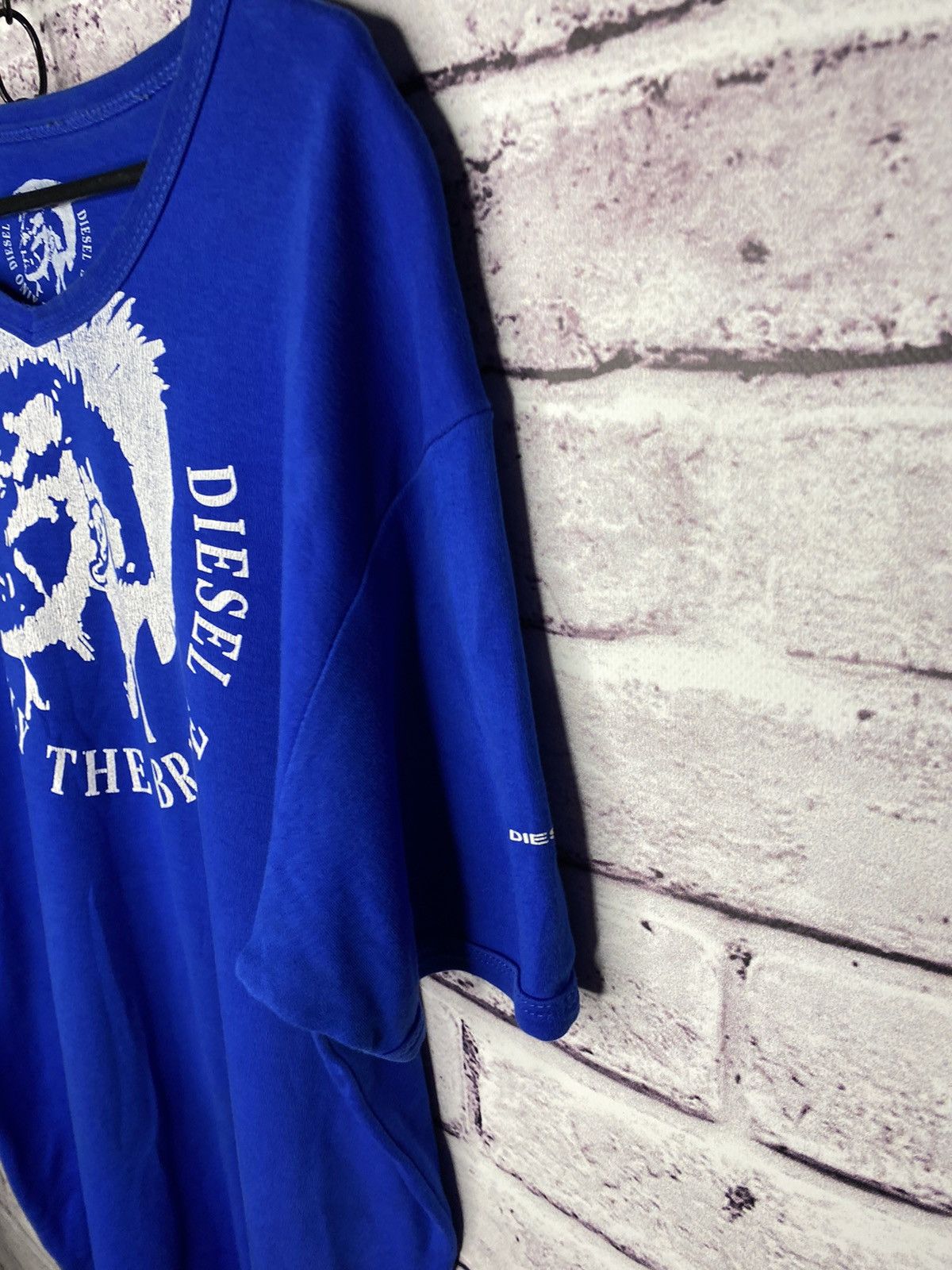 Diesel Vintage T-Shirt Men's Diesel overprint logo blue tee Size US XL / EU 56 / 4 - 3 Thumbnail