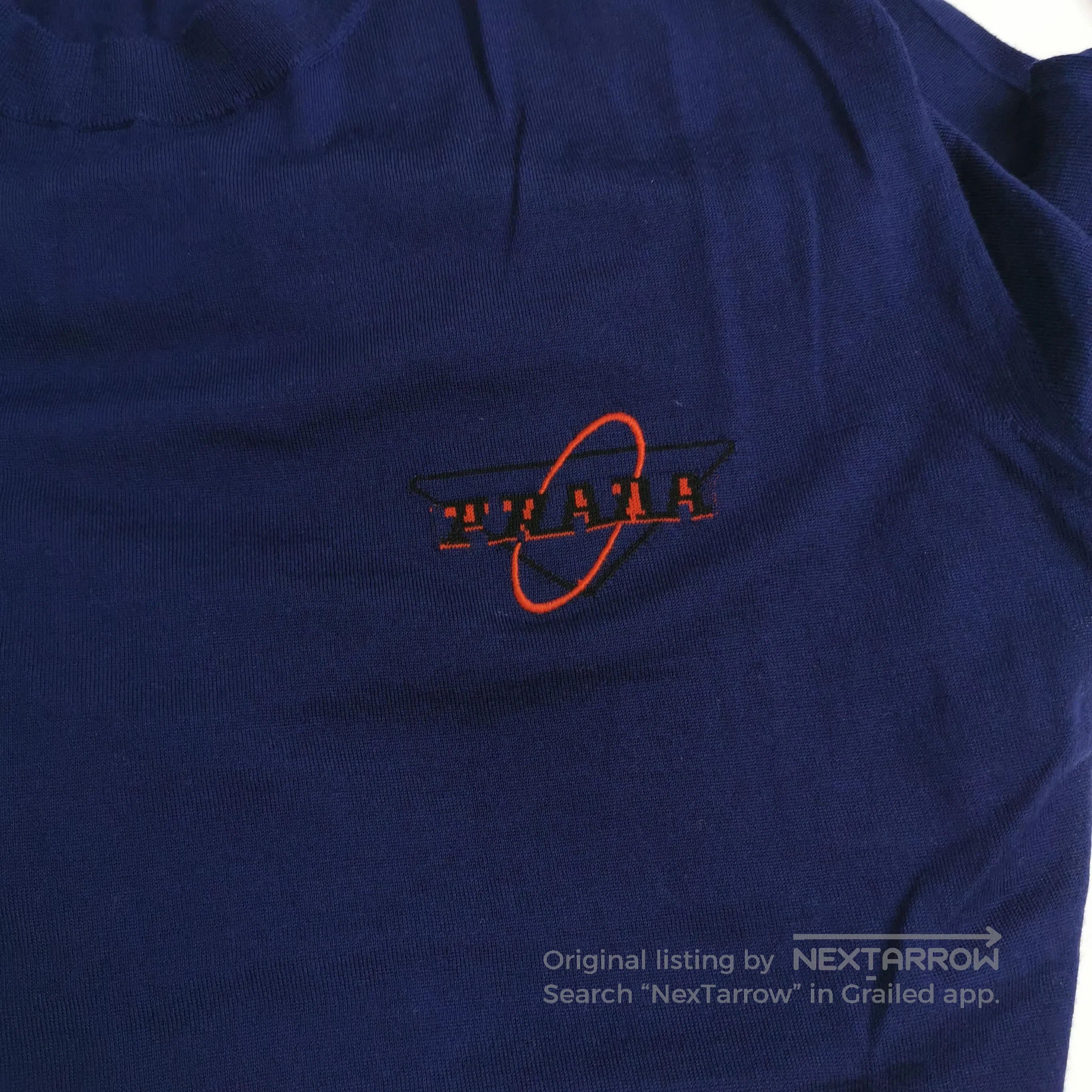 Prada Prada Logo Wool Knit Short Sleeve Top . Size L / US 10 / IT 46 - 3 Thumbnail
