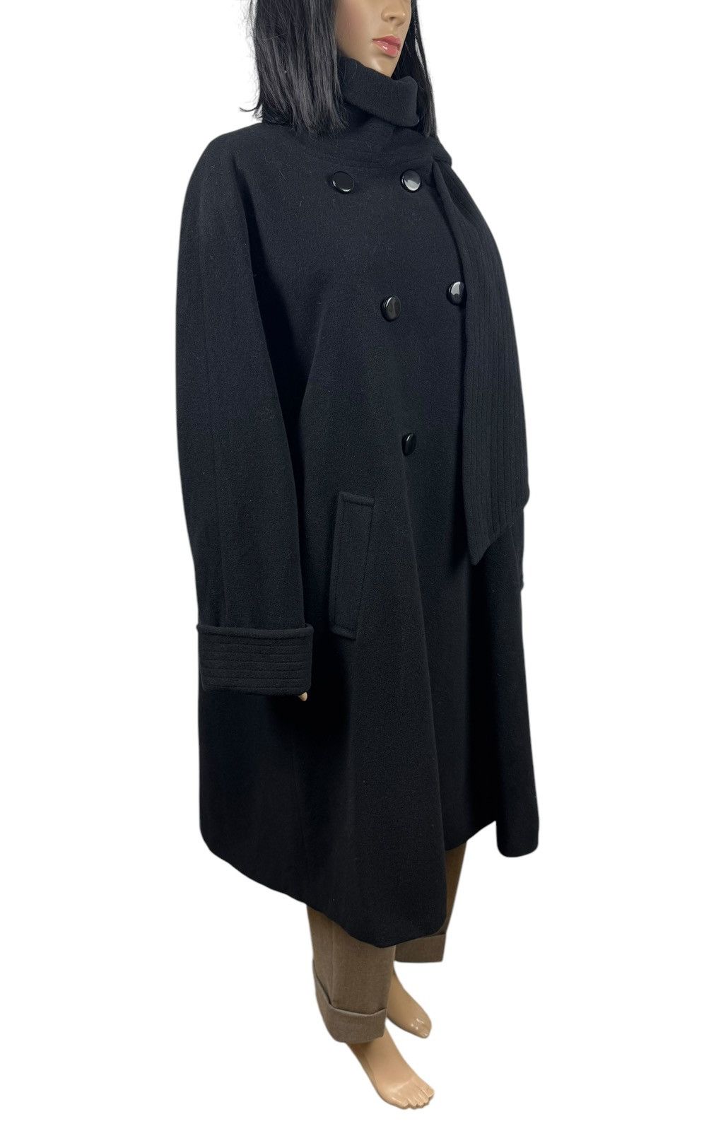 Escada Escada By Margaretha Ley Wool Overcoat Scarf Decor DE40 IT46 Size L / US 10 / IT 46 - 4 Thumbnail