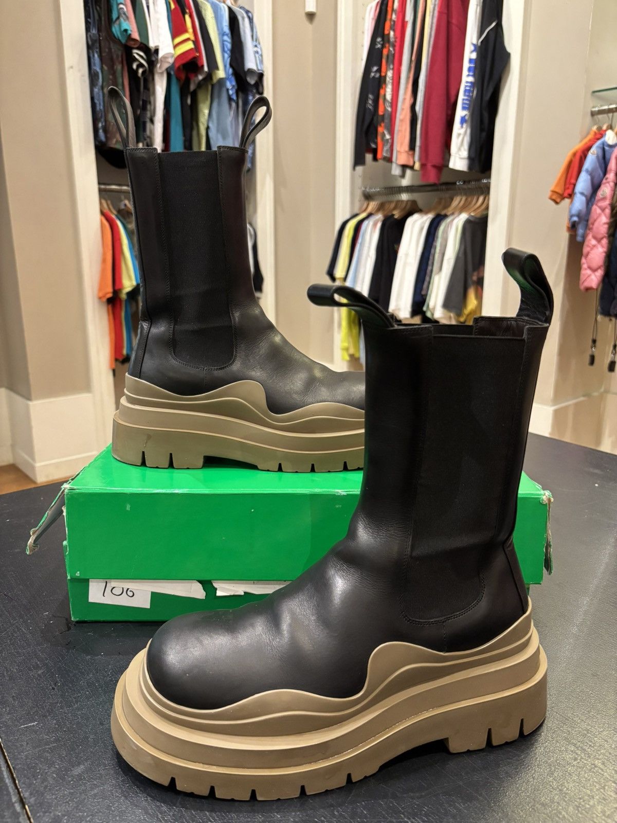 Bottega Veneta Military Calf Tire Boots
