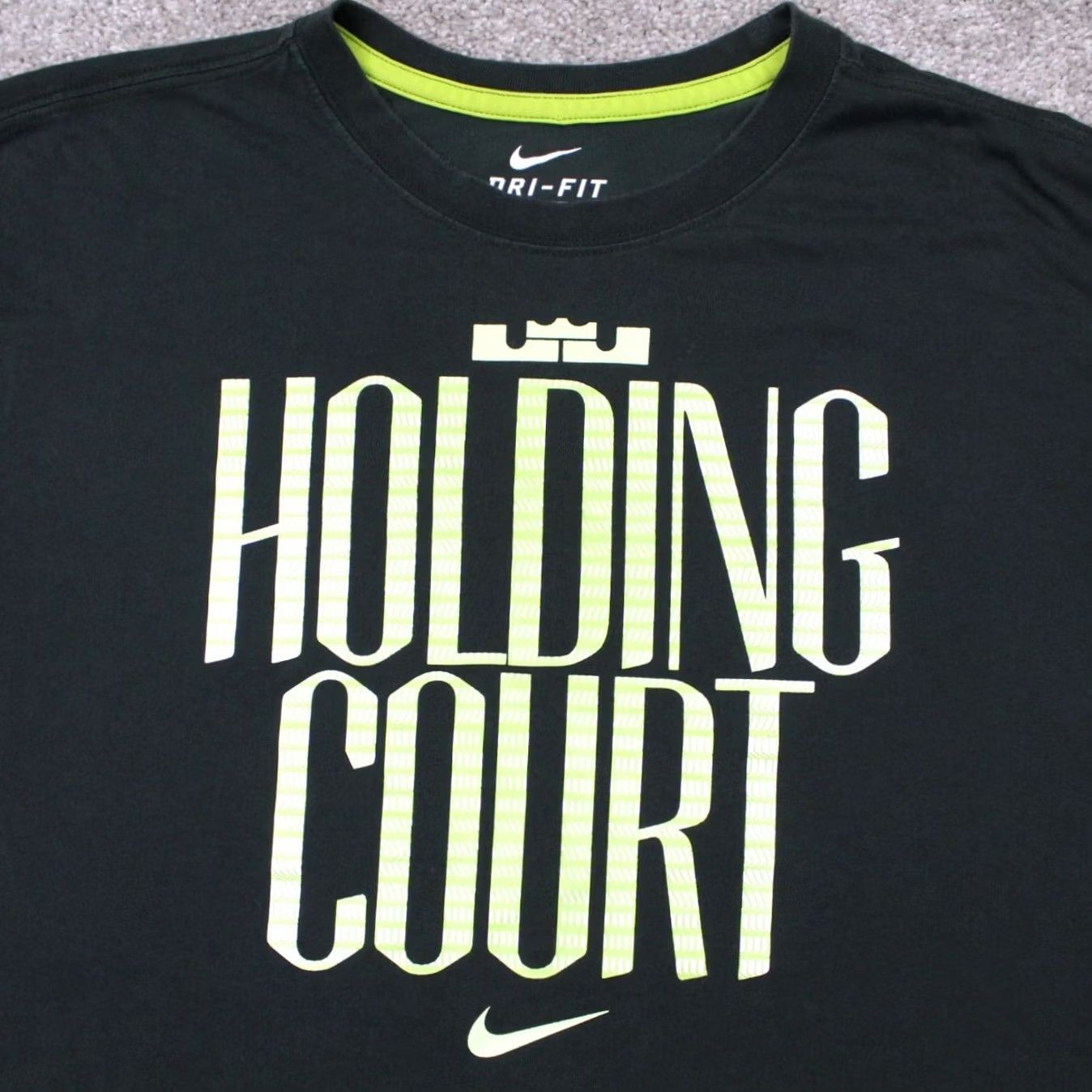 Nike Nike LeBron James Shirt Mens XL Green Dri-Fit Cotton/Poly Short Sleeve Logo" Size US XL / EU 56 / 4 - 5 Thumbnail