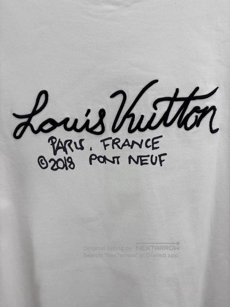 Louis Vuitton Louis Vuitton Cursive embroidered monogram logo short slee Size US XXL / EU 58 / 5 - 4 Thumbnail