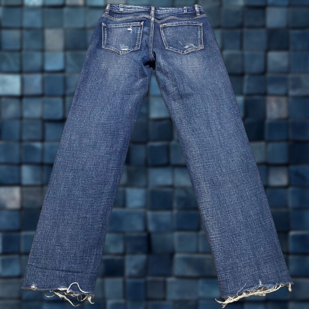 Vintage VINTAGE KanCan Womens Jeans 25 Blue Denim Straight Distressed Mid Rise Medium Wash 5-Pocket Womens Jeans 25 Mens? Size 42" / US 20 - 1 Thumbnail