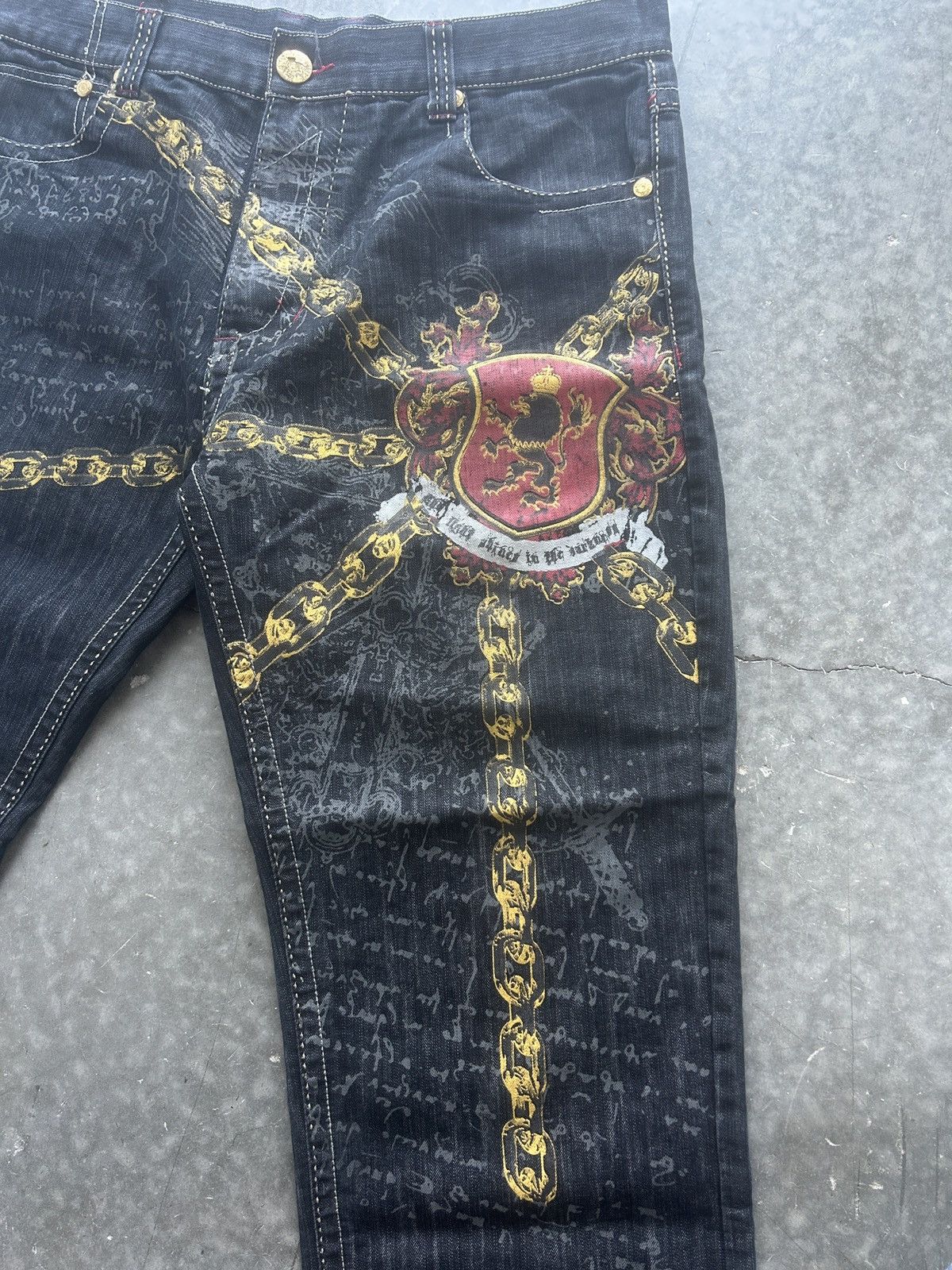 JNCO Crazy Cyber Y2K Royal Army Baggy Jeans Size US 40 / EU 56 - 4 Thumbnail