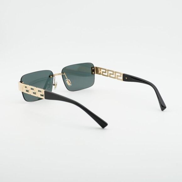 Versace Versace VE2298 100287 Sunglasses Gold Rectangle Frame Size ONE SIZE - 3 Thumbnail