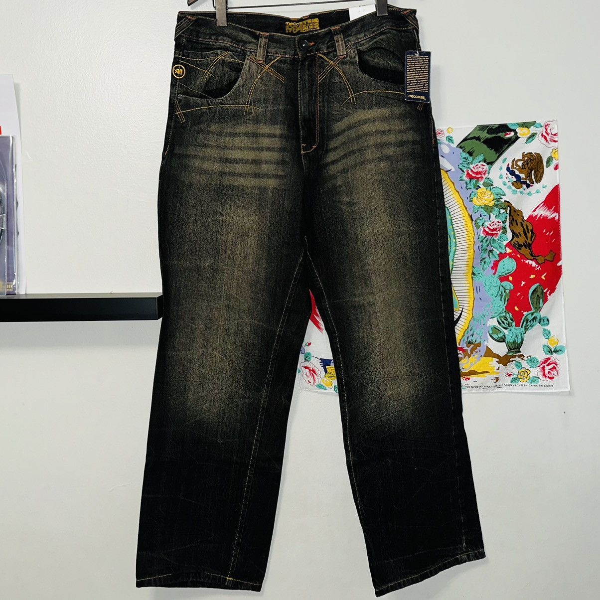 image of Crazy Vintage Baggy Dead-Stock Y2K Mecca Jeans, Men's (Size 38)