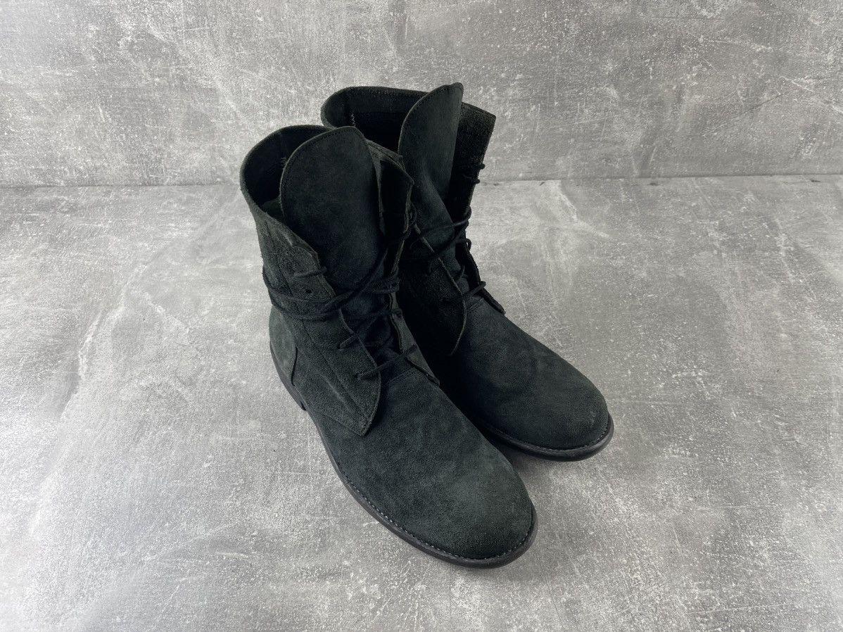10sei0otto 10Sei0Otto Avant-Garde Dark Green Suede Lace Up Ankle Boots Size US 9 / EU 42 - 3 Thumbnail