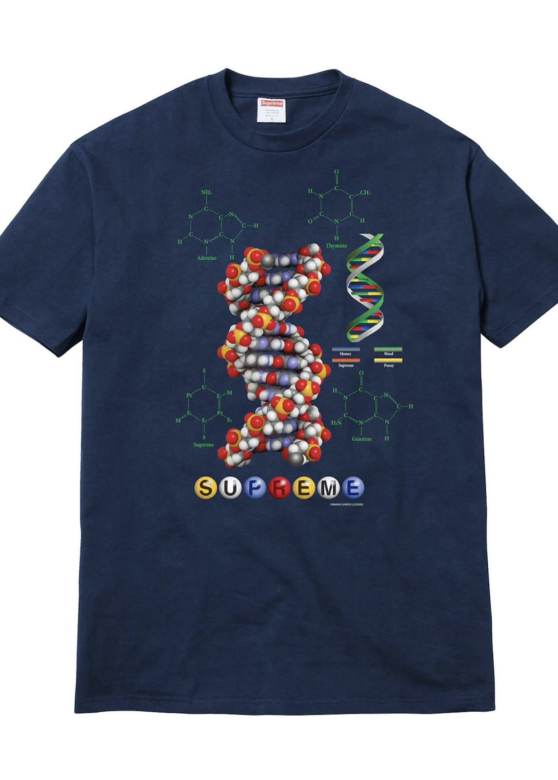 Image of Supreme Dna Tee in Navy, Men's (Size XL)