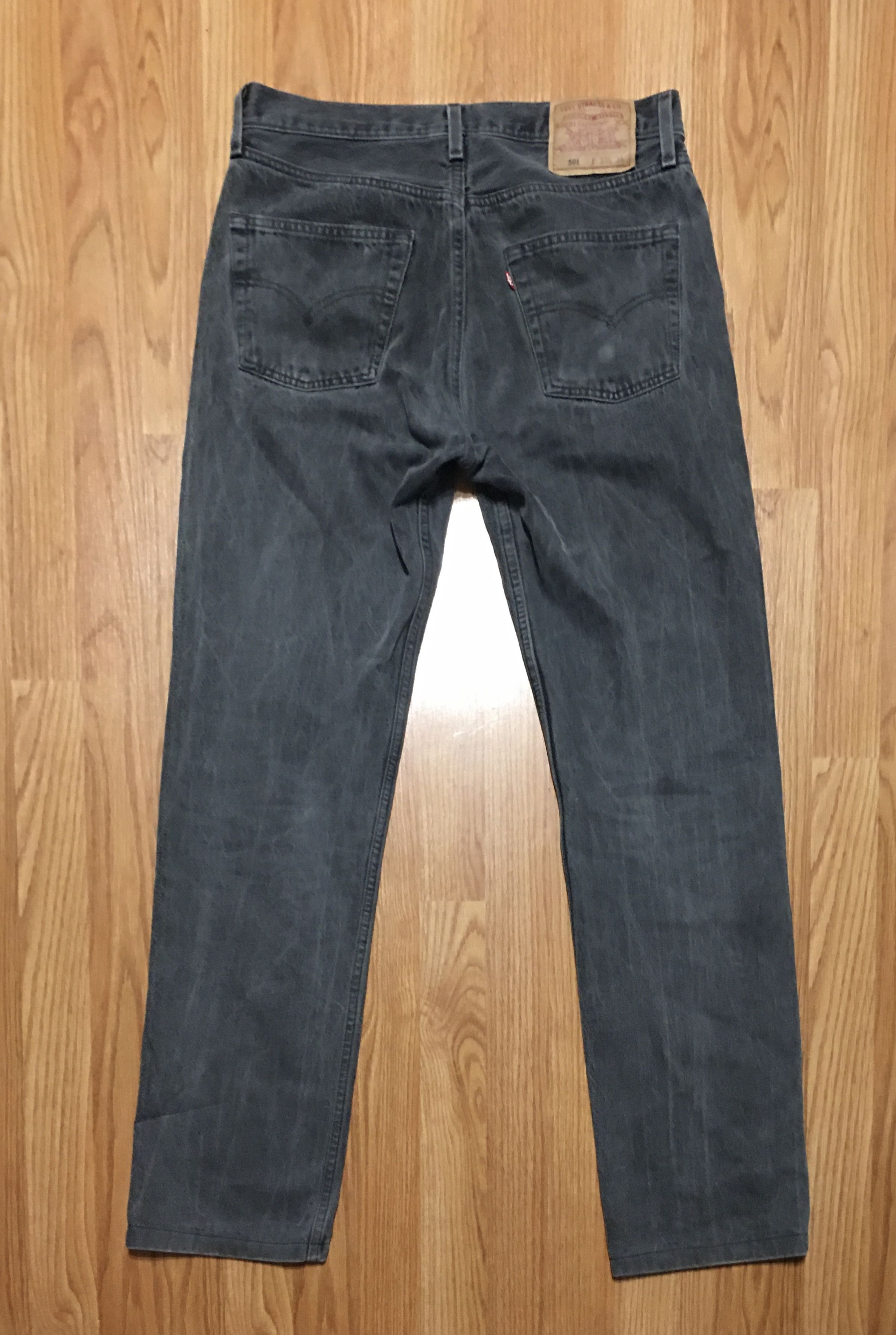 Levi's Vintage USA 1990s Levis 501-0660 Gray Jeans Pants W33 L34 Size US 34 / EU 50 - 2 Thumbnail