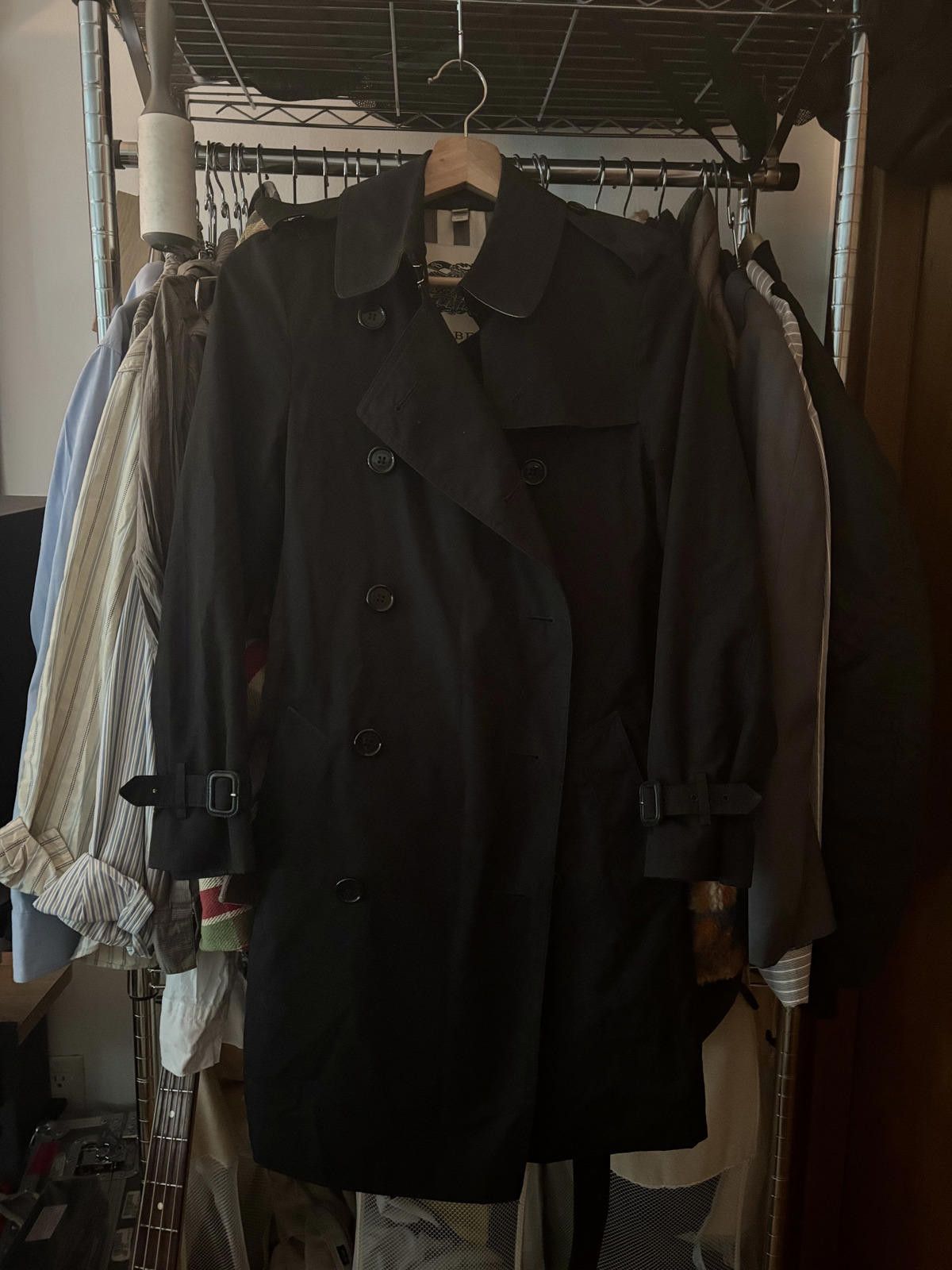Burberry Burberry Black Gabardine Trench Coat Size S Size S / US 4 / IT 40 - 1 Thumbnail
