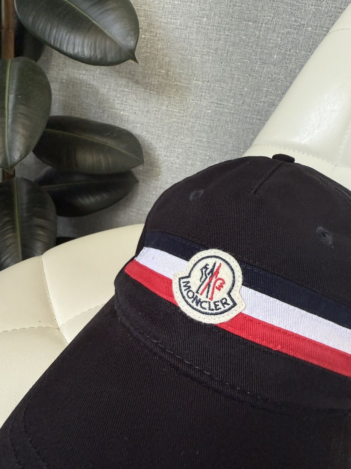 Moncler Moncler Berretto Baseball Cap Hat Tricolor Stripe Adjustable Size ONE SIZE - 4 Thumbnail