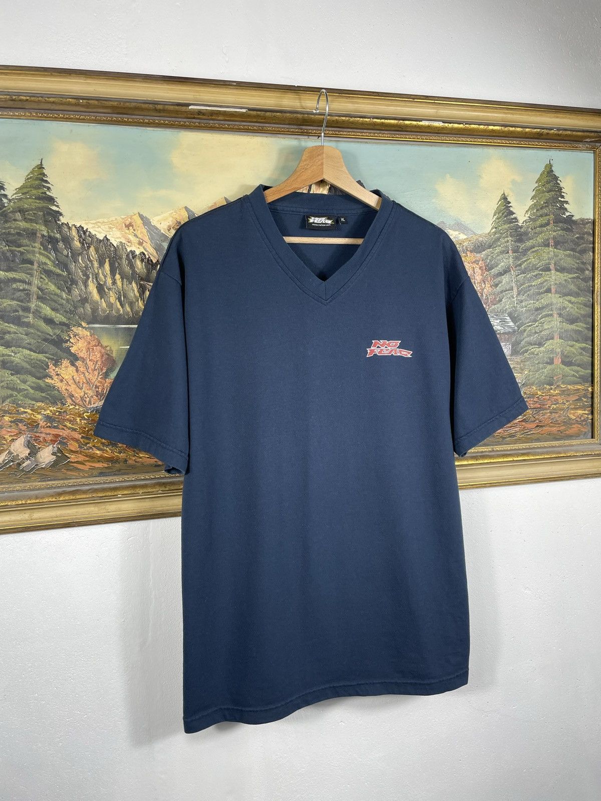 No Fear × Vintage Retro 00s Navy Baggy Loose No Fear Tshirt Tee Skate Hip-hop Size US M / EU 48-50 / 2 - 4 Thumbnail