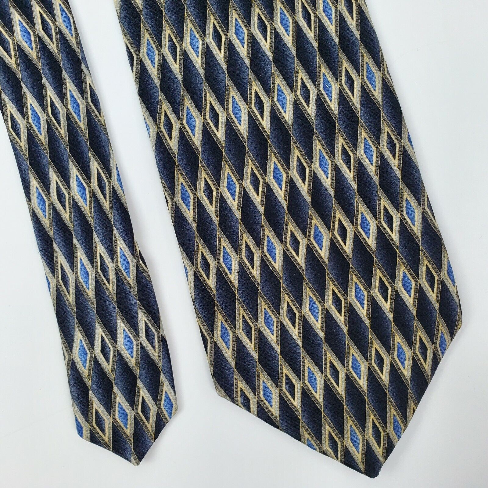 Van Heusen Van Heusen Blue Geometric Silk Tie Classic Size ONE SIZE - 1 Thumbnail