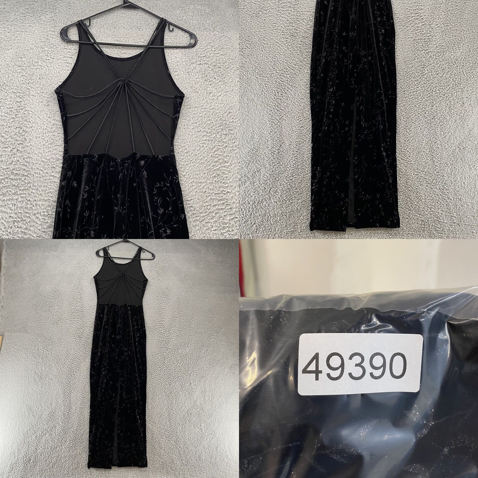 Velvet VINTAGE Roberta Dress Womens Small Velvet Whimsigoth Gown Maxi Open Back Prom Size S / US 4 / IT 40 - 8 Thumbnail