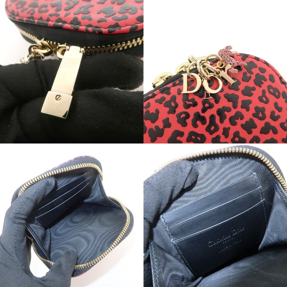 Christian Dior Monsieur Christian Dior Lady Dior Leopard Print Lambskin Phone Case Size ONE SIZE - 6 Thumbnail