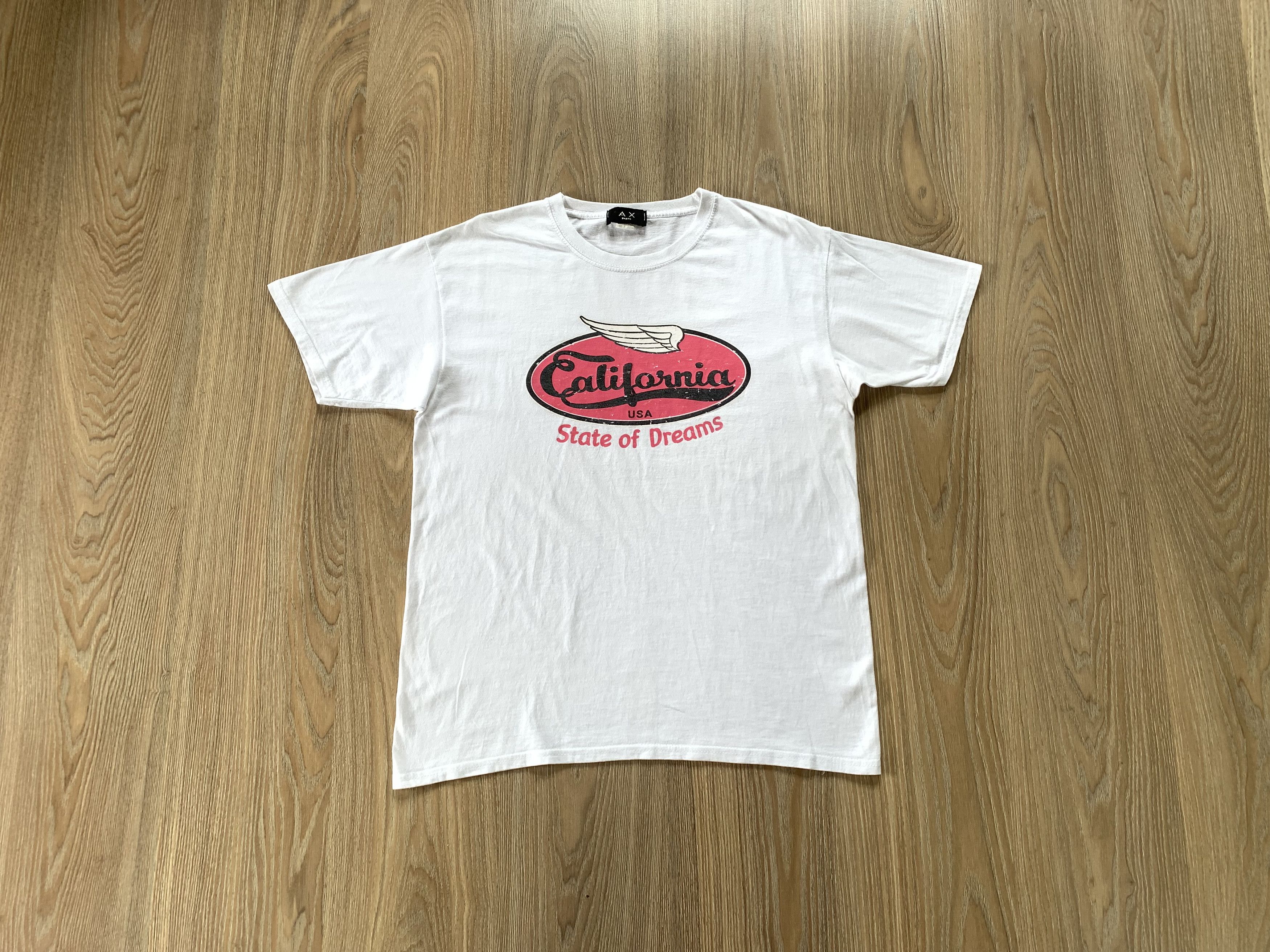 Vintage AX Paris Vintage White Cotton Printed T Shirt Size US S / EU 44-46 / 1 - 1 Thumbnail