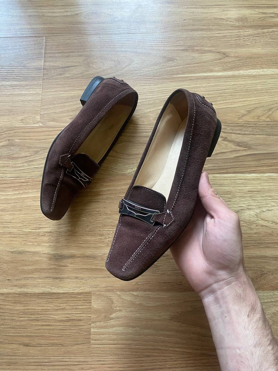 Tod’s Gommino Driving Brown Suede Leather Slip-On Moccasin