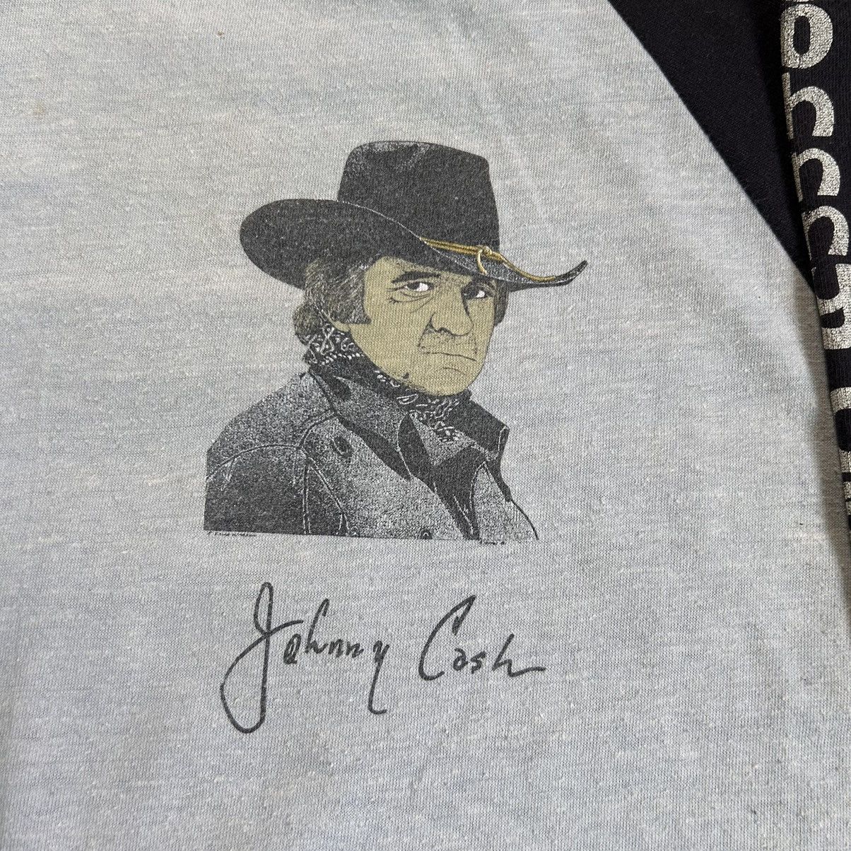 Band Tees × Vintage Vintage 1983 Johnny Cash World Tour long sleeves shirt Size US XL / EU 56 / 4 - 4 Thumbnail