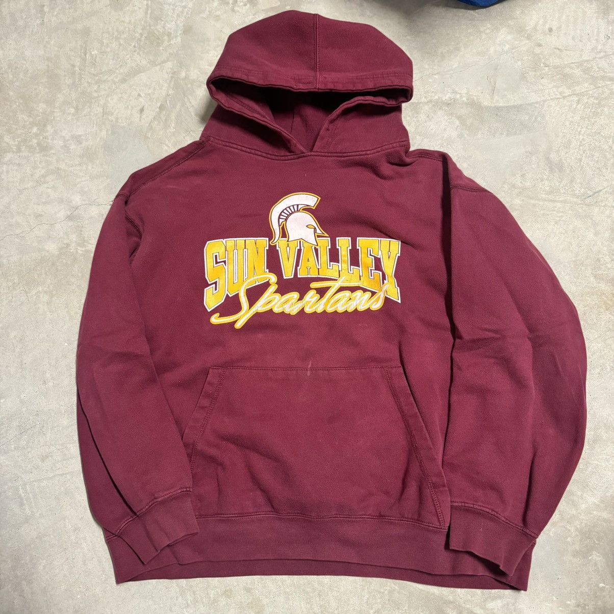 Vintage Vintage 90s Y2K Sun Valley Spartans faded hoodie Size US L / EU 52-54 / 3 - 1 Thumbnail