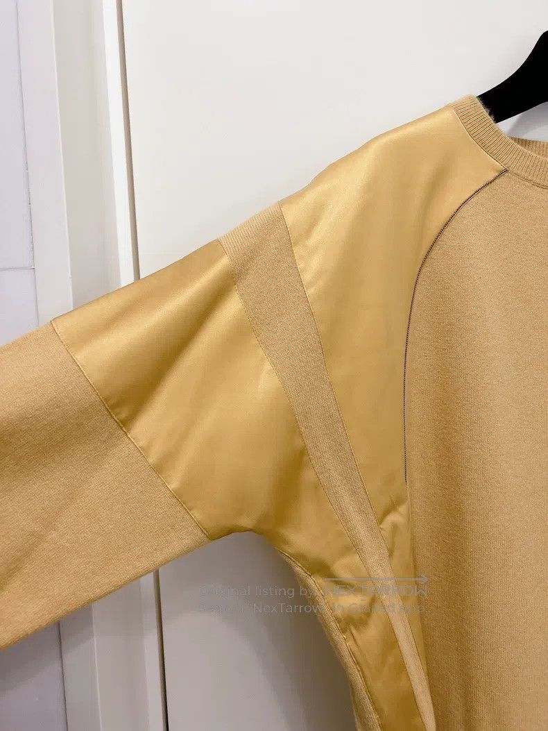 Brunello Cucinelli Brunello Cucinelli Earth Yellow Cashmere Crewneck Sweater Size S / US 4 / IT 40 - 4 Thumbnail