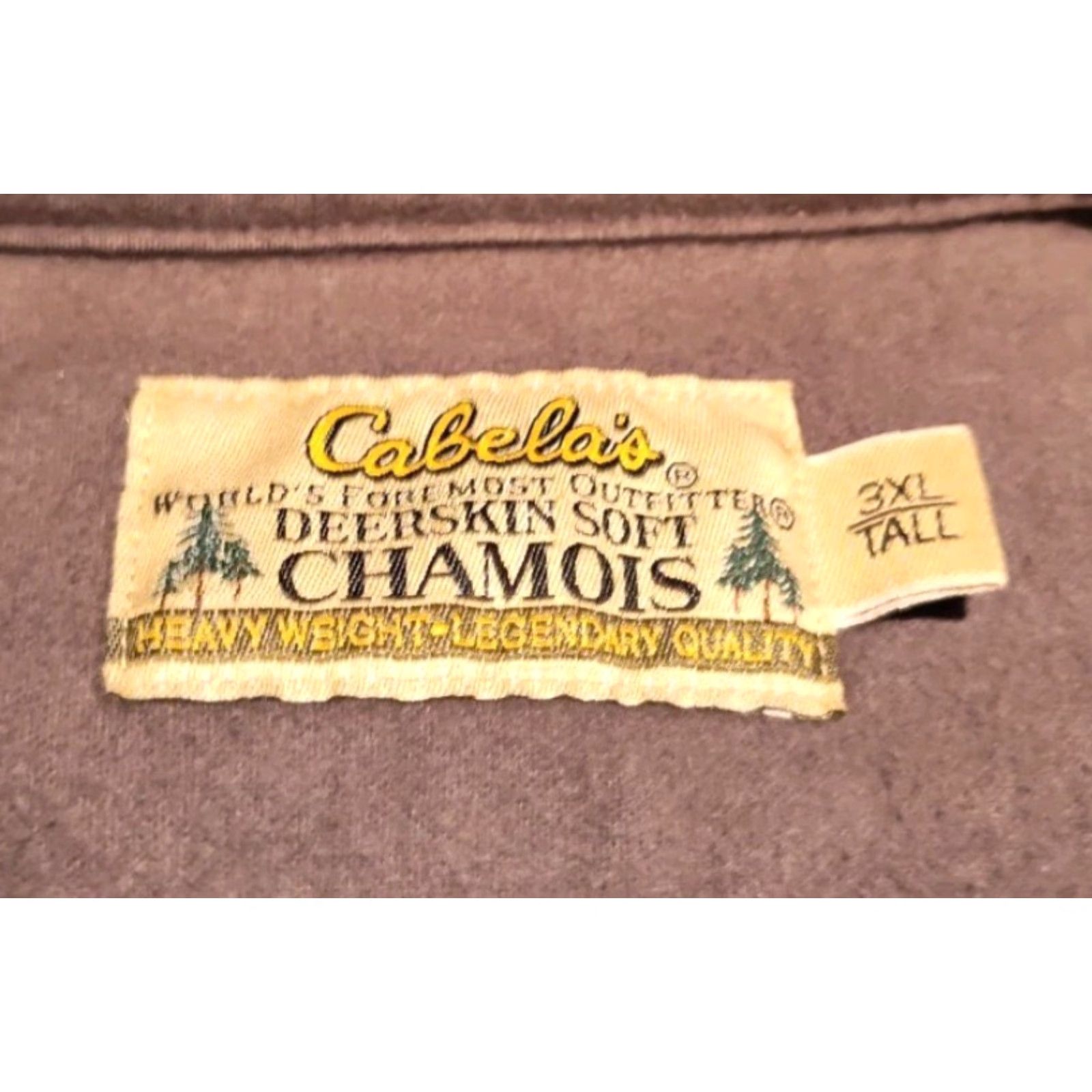 Vintage Cabela's Men’s 3XL Tall Gray Deerskin Soft Chamois Long Sleeve Button-Up Shirt, Casual Outdoor Workwear Size US XXL / EU 58 / 5 - 6 Thumbnail