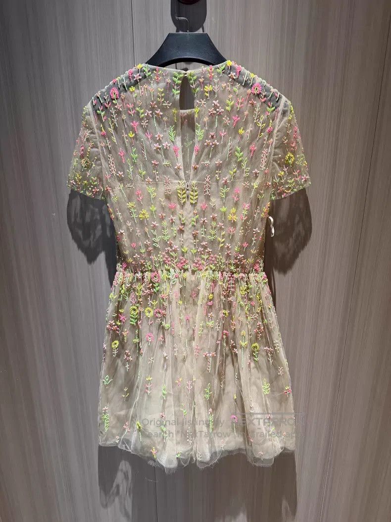 Valentino Valentino Heavily crafted bead-threaded gauze skirts Size XS / US 0-2 / IT 36-38 - 3 Thumbnail