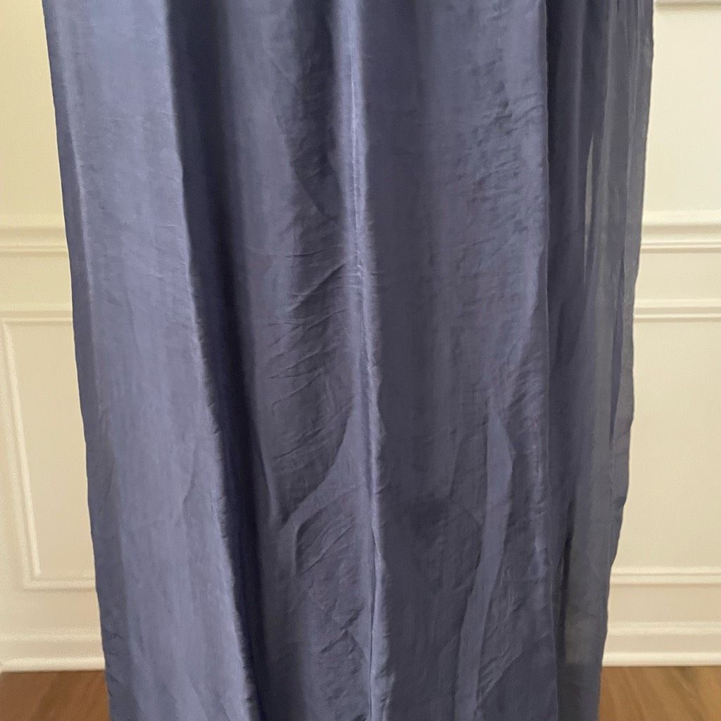 Other Gigi Moda Italy Venus Silk Maxi Dress Navy Blue M L $115 OSF Size M / US 6-8 / IT 42-44 - 5 Thumbnail