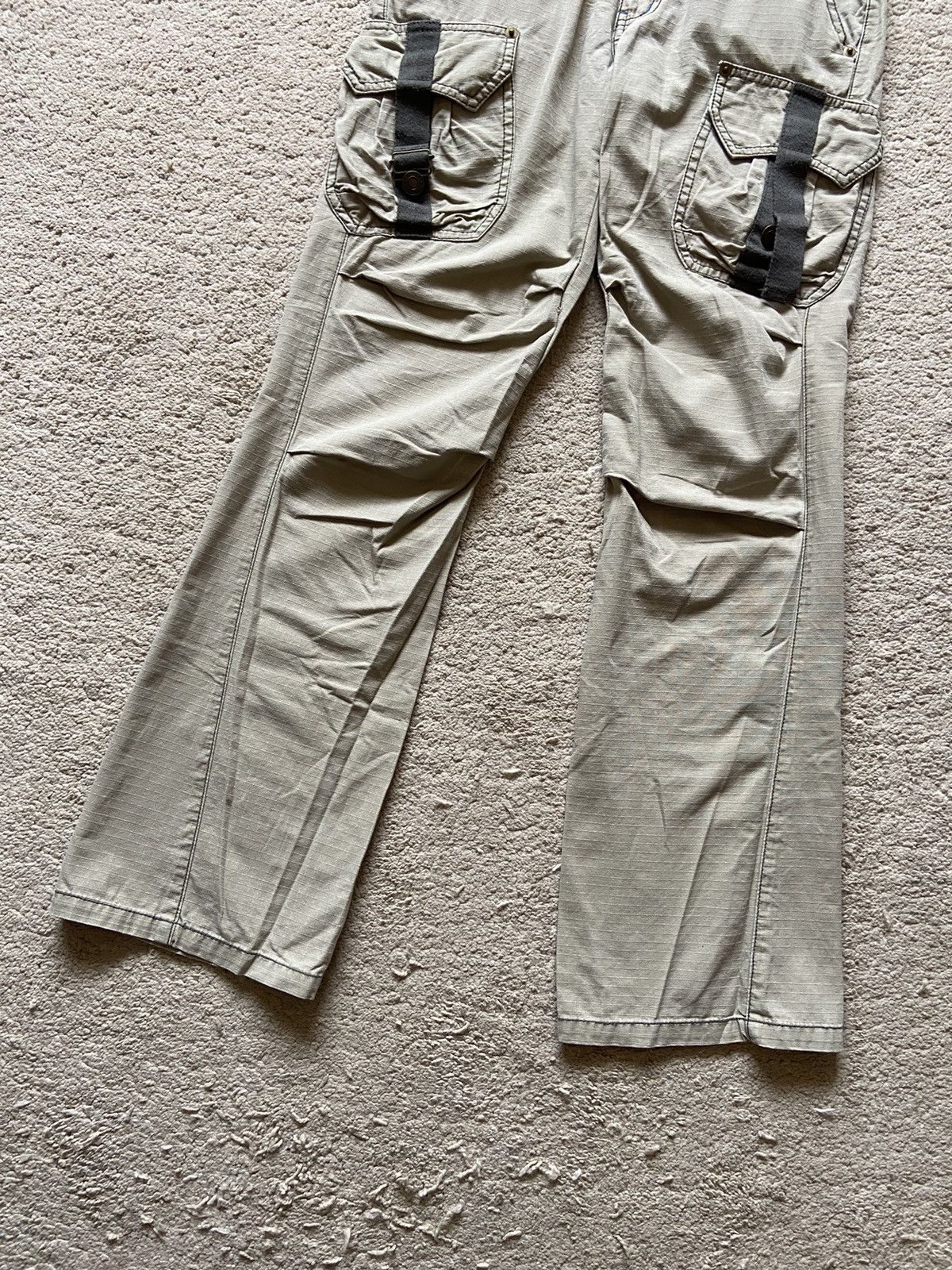 14th Addiction × Japanese Brand Vintage Ba-tsu Cargo Ripstop Flare Pants Size US 29 - 5 Thumbnail