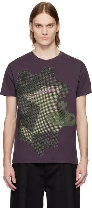 Vivienne Westwood o1f1d3z0426 Frog Classic T-Shirt in Plum Size US S / EU 44-46 / 1 - 3 Thumbnail
