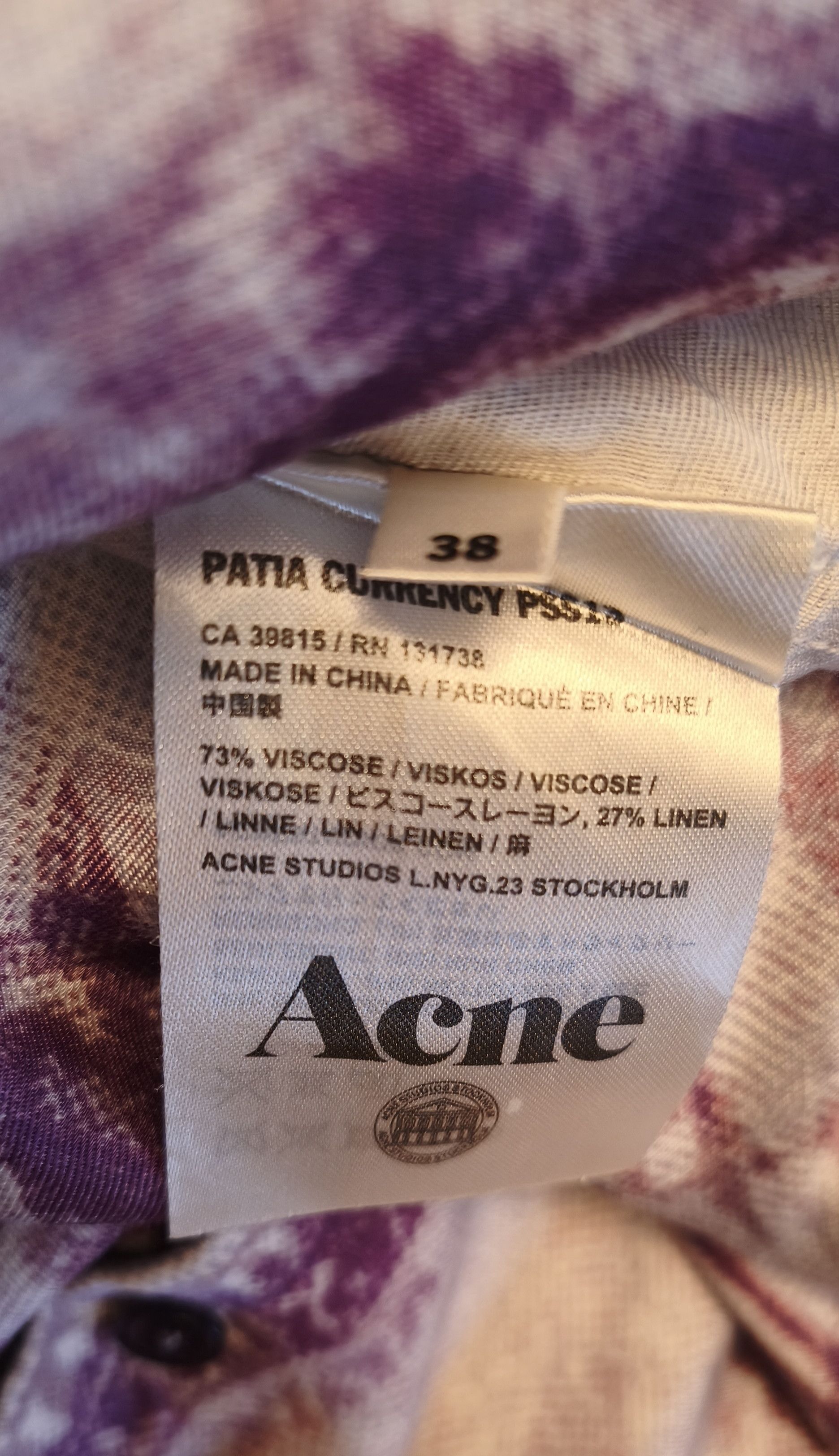 Acne Studios Oversized shirt - dollar bill-inspired print Size M / US 6-8 / IT 42-44 - 4 Thumbnail