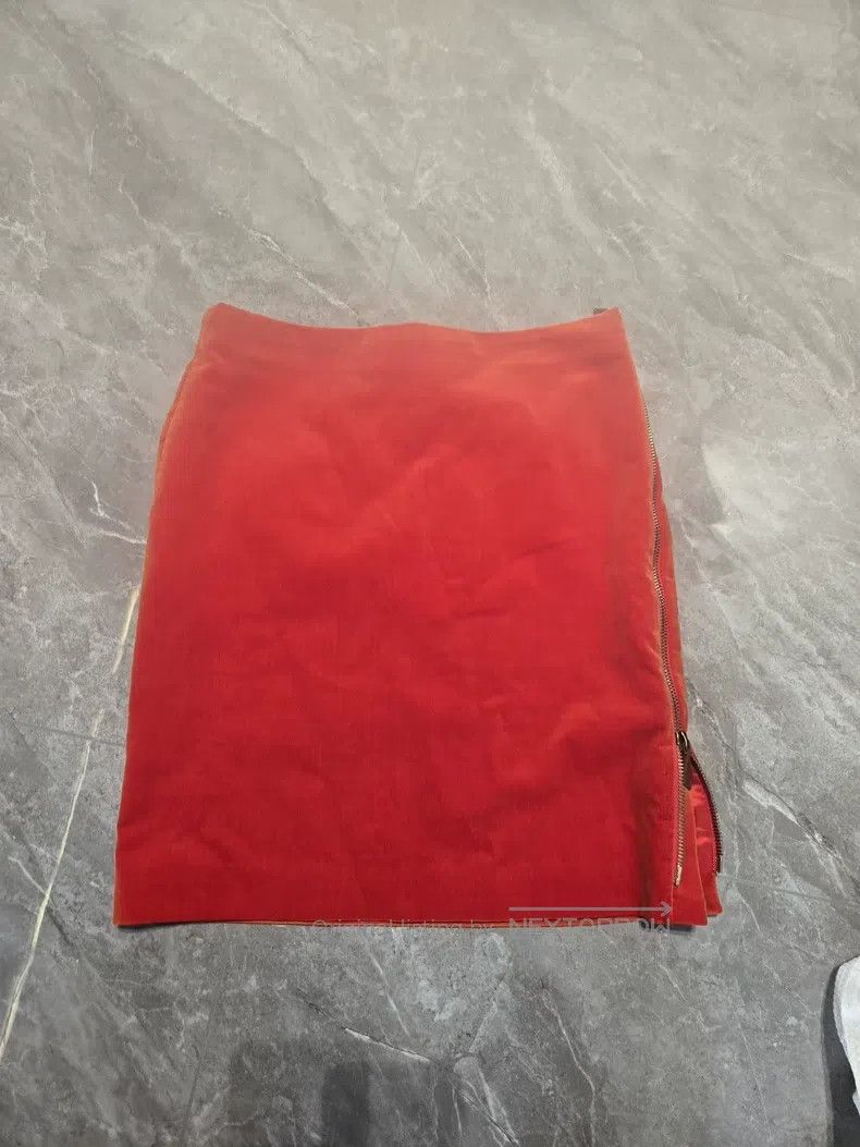Hermes Hermes Side-zip skirt, orange Size 24" / US 00 / IT 34 - 1 Thumbnail