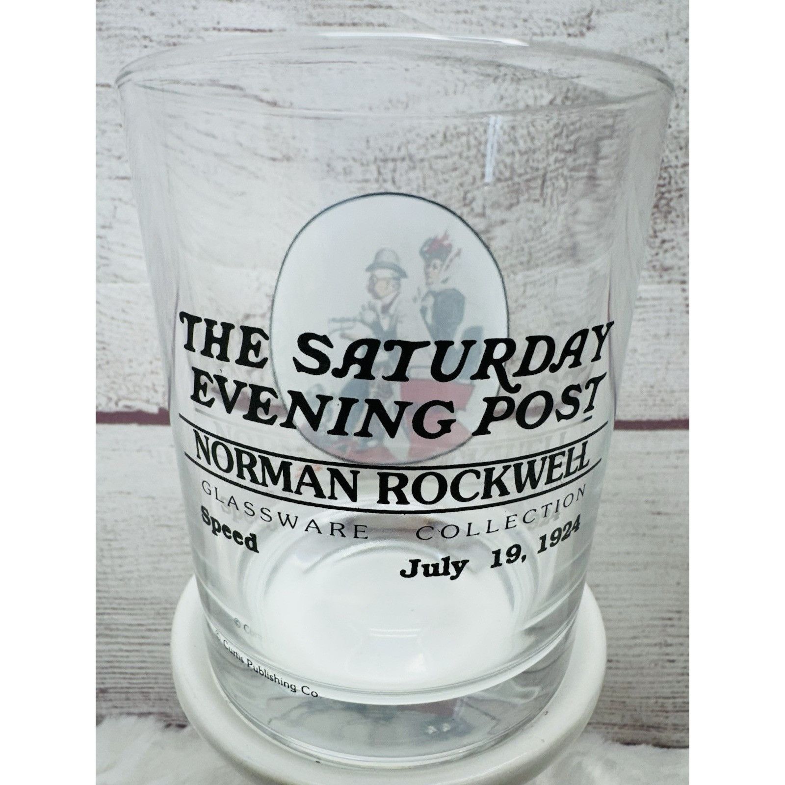 Other Norman Rockwell Saturday Evening Post "SPEED" Glass Tumbler Size ONE SIZE - 2 Thumbnail