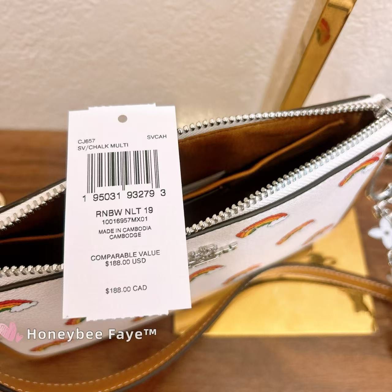 Coach NWT Coach Nolita 19 With Rainbow Print CJ657 Size ONE SIZE - 9 Thumbnail