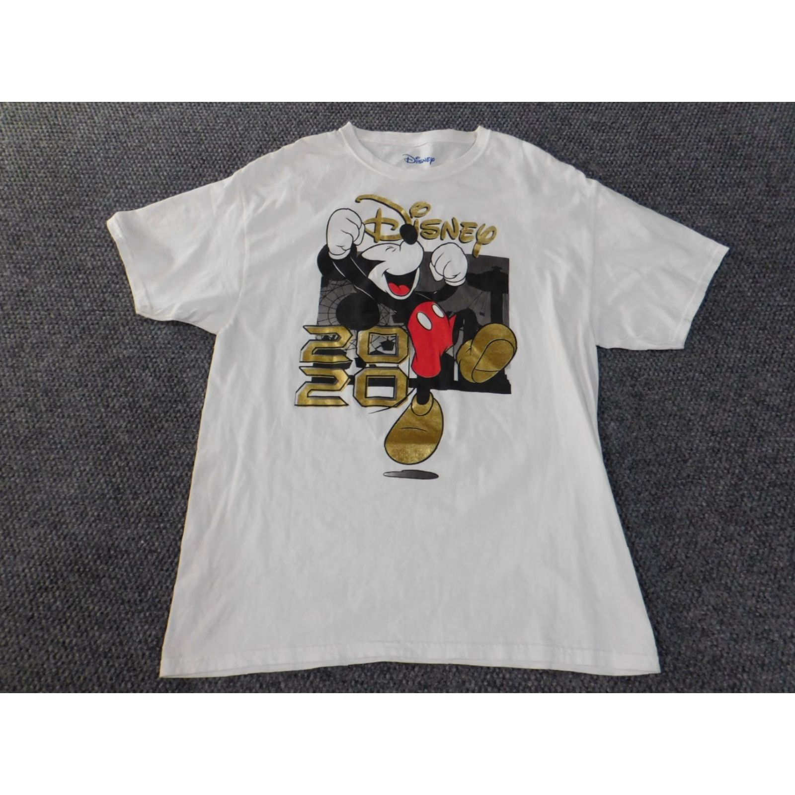 Disney Disney Mickey Mouse Shirt Men Large White Crew Neck Short Sleeve Cotton Knit Logo Classic - Men's T-Shirt Size US L / EU 52-54 / 3 - 3 Thumbnail