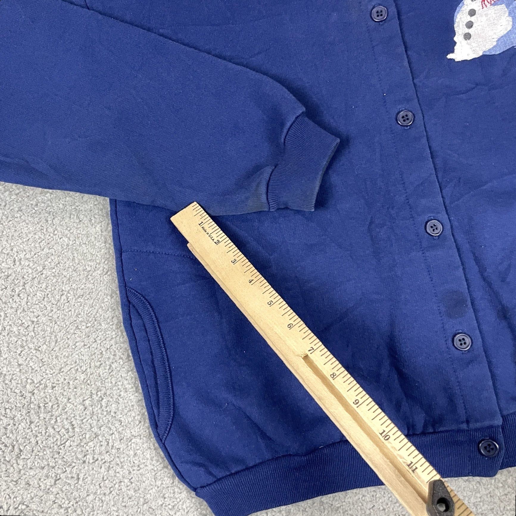 Vintage VINTAGE Winona Christmas Sweatshirt Mens M Blue Crew Neck Long Sleeve Snowman Embroidered Cotton Polyester Fleece USA Made USA Made Size US M / EU 48-50 / 2 - 6 Thumbnail