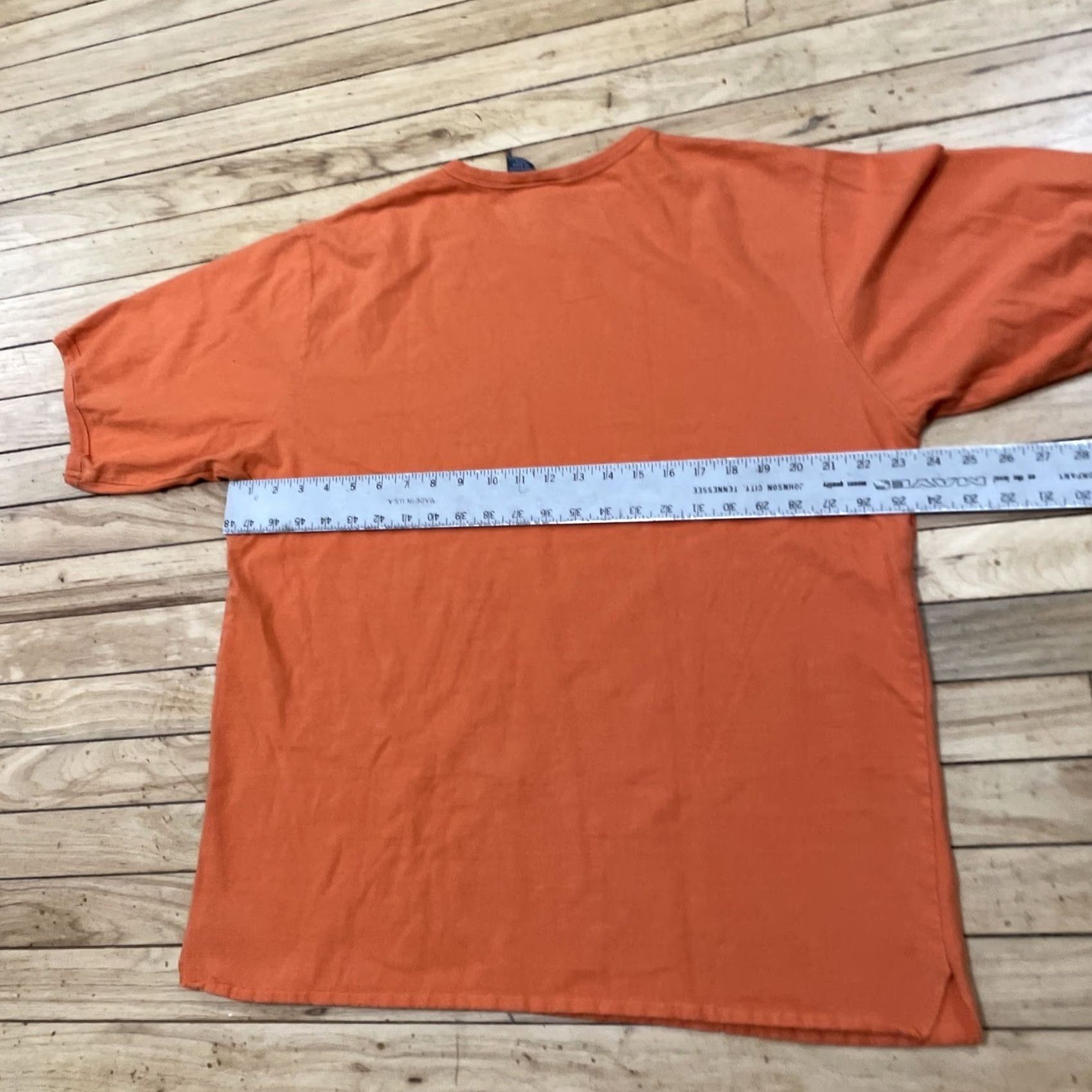 Vintage PROSPIRIT Shirt Men L Orange Grunge Skate Tee Knit Thick Hem Stitch Short Sleeve T-Shirt Casual 90s Mens Size US L / EU 52-54 / 3 - 7 Thumbnail