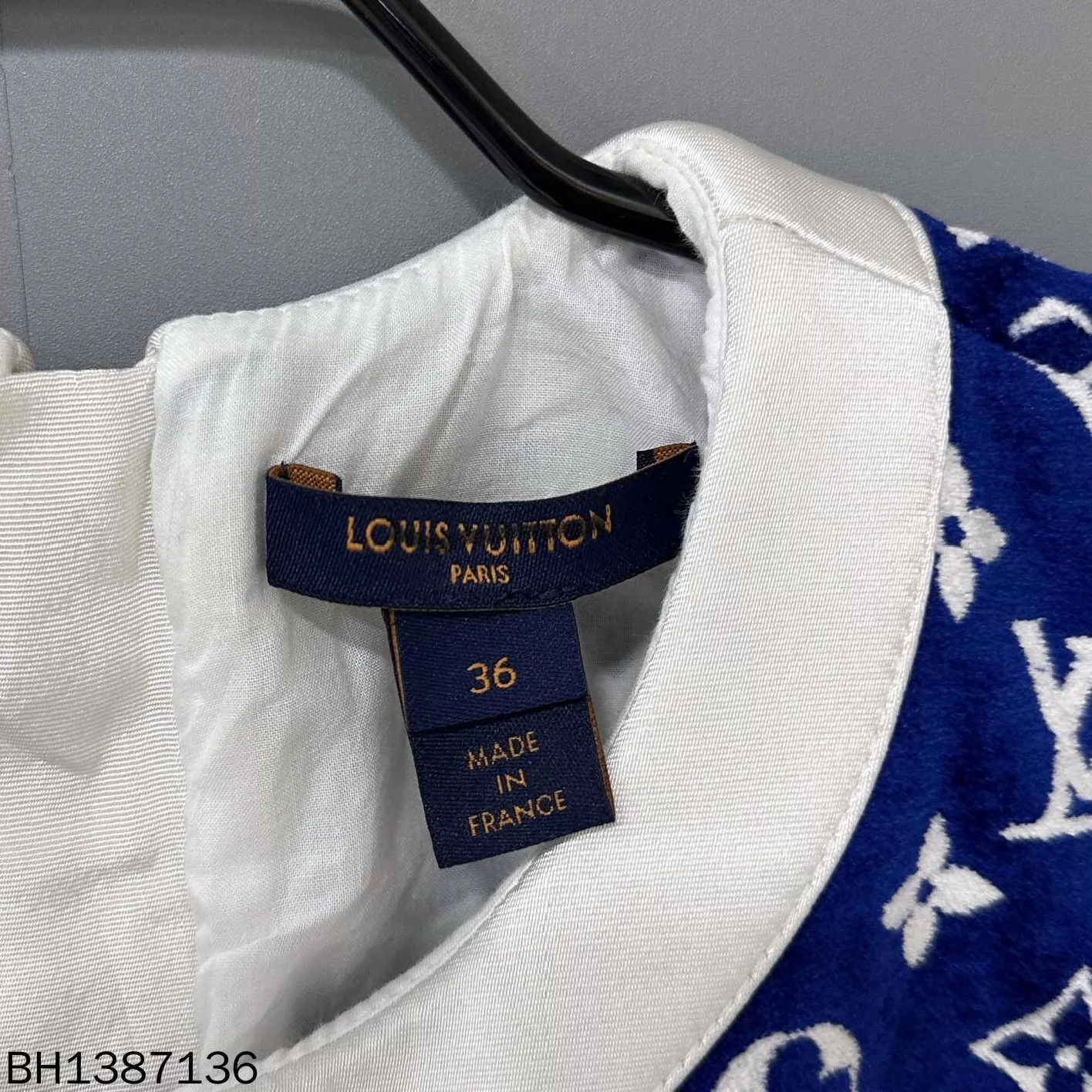Louis Vuitton LV Sleeveless Blue Monogram Allover Print Dress 36 Size XS / US 0-2 / IT 36-38 - 5 Thumbnail