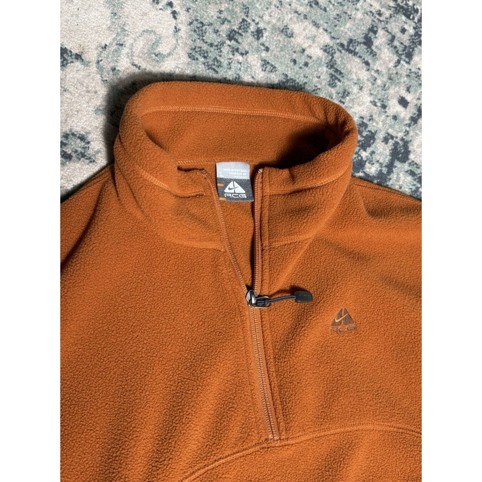 Nike Vintage 90s Y2K Nike ACG Quarter Zip Sweater Jacket Orange Size US L / EU 52-54 / 3 - 5 Thumbnail