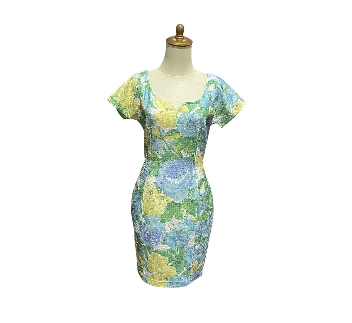 Christian Dior Monsieur Christian Dior Mid Length Floral Dress Size L / US 10 / IT 46 - 1 Thumbnail