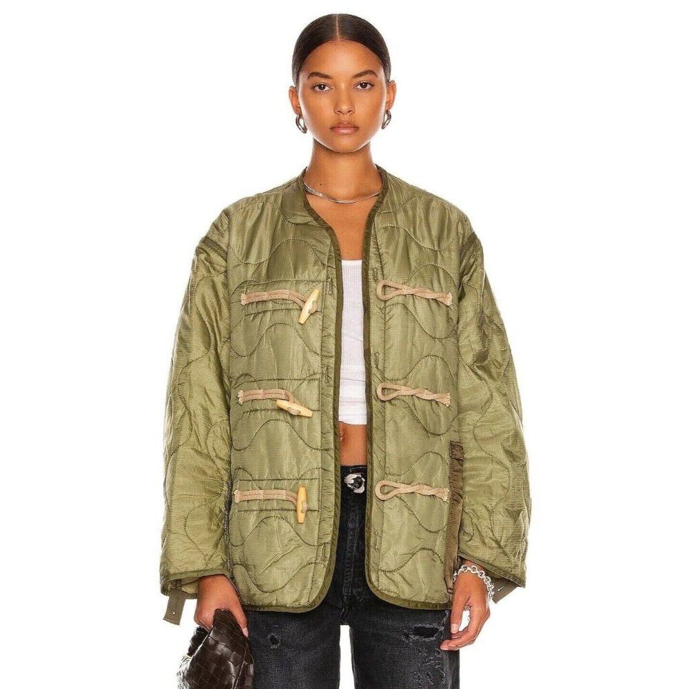 image of R13 Refurbished Liner With Toggles Jacket O/s One Size Green, Women's