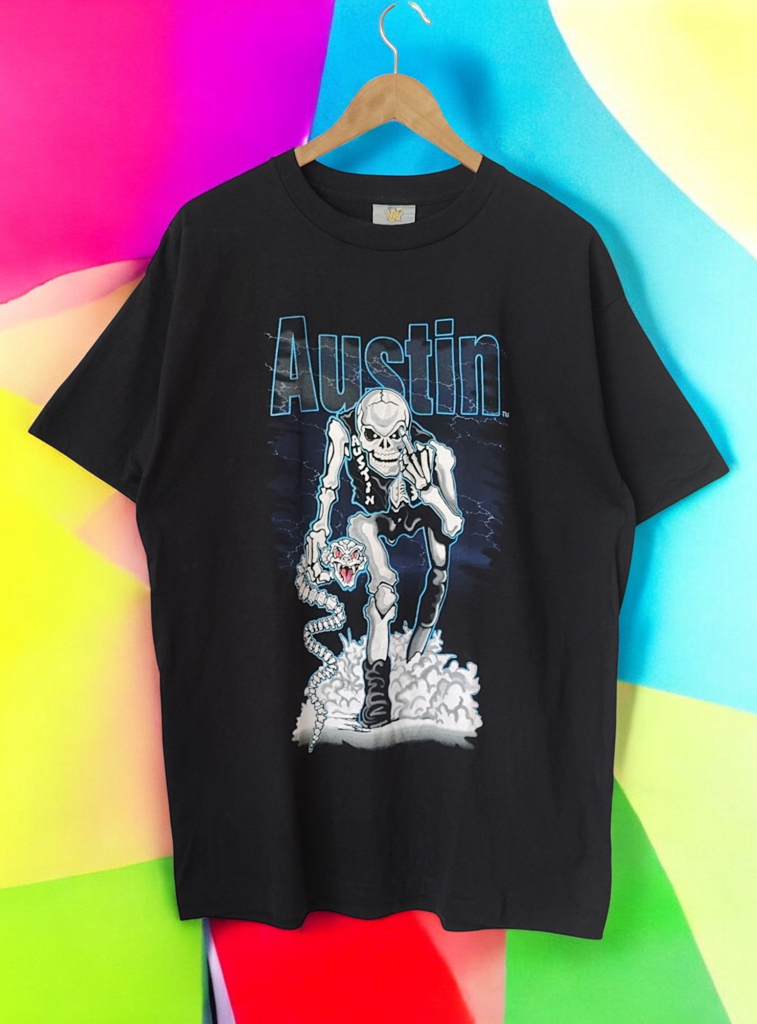 Vintage Steve Austin Stone Cold 90s Bad to Bonz Vintage WWE Tshirt Size US XL / EU 56 / 4 - 1 Thumbnail
