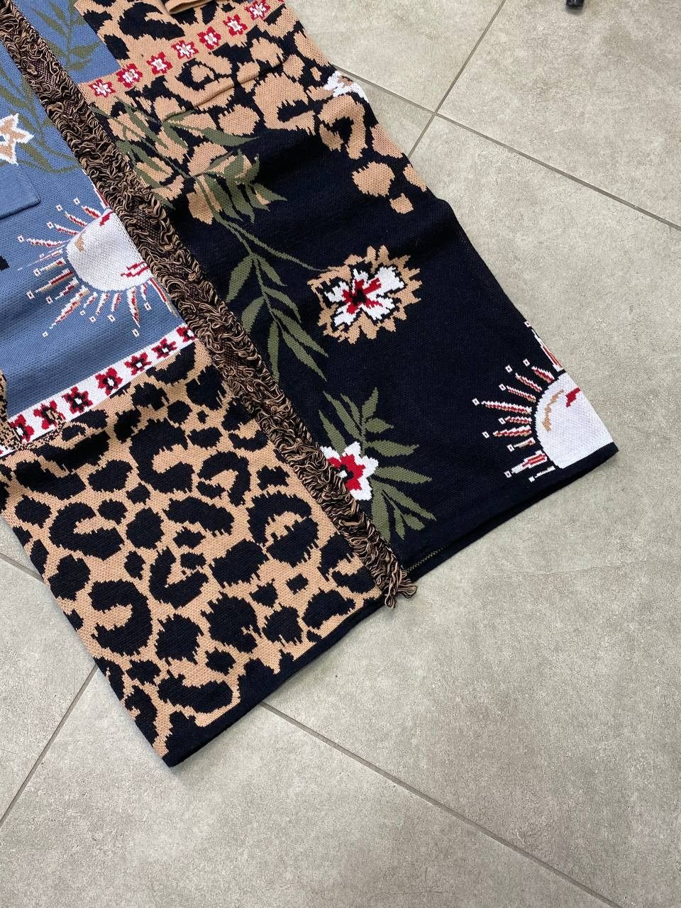 Other UK Hayley Menzies Enchanted Leopard Jacquard Duster Cardigan Size XS / US 0-2 / IT 36-38 - 9 Thumbnail