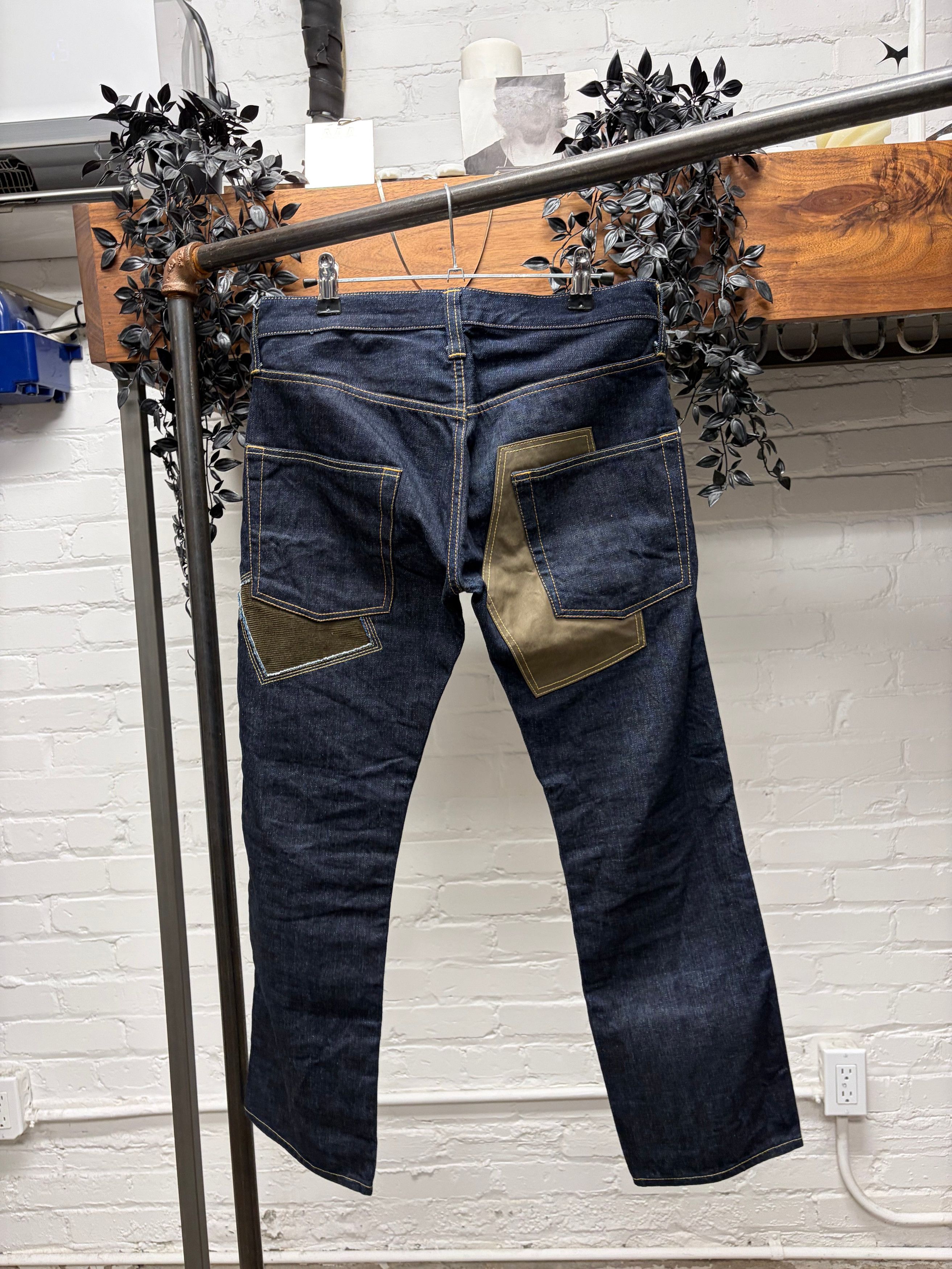 Junya Watanabe 2011 Junya Watanabe Reconstructed Patchwork Raw Blue Bootcut Denim Size US 28 / EU 44 - 4 Thumbnail